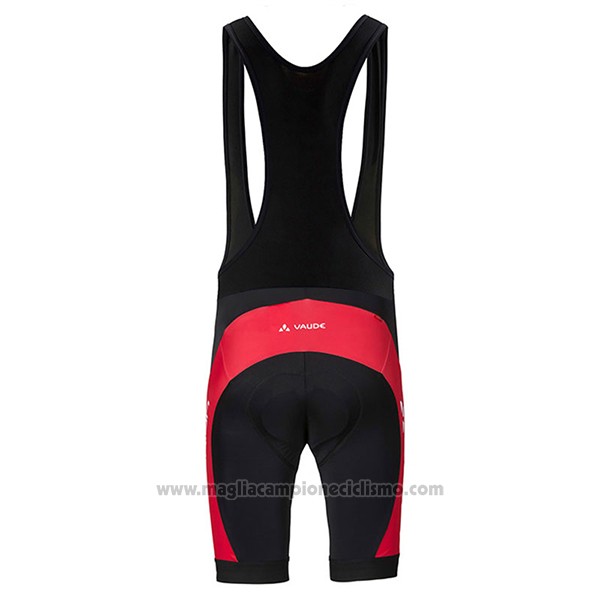 2017 Abbigliamento Ciclismo Donne Vaude Rosso Manica Corta e Salopette