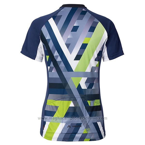 2017 Abbigliamento Ciclismo Donne Vaude Verde Manica Corta e Salopette