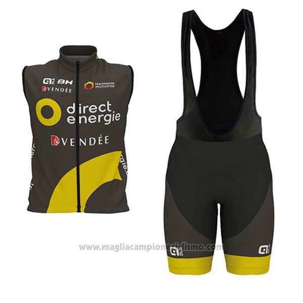 2017 Gilet Antivento Direct Energie Nero e Giallo