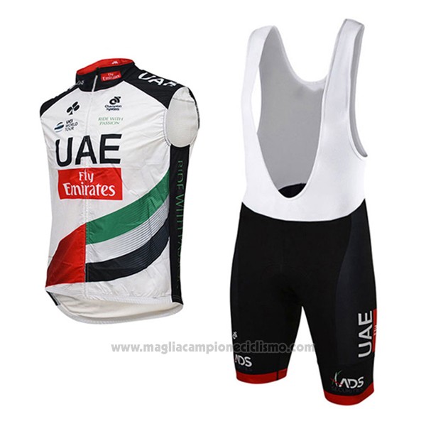 2017 Gilet Antivento UAE Bianco