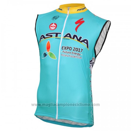 2016 Gilet Antivento Astana Blu e Giallo