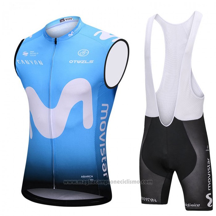 2018 Gilet Antivento Movistar Blu