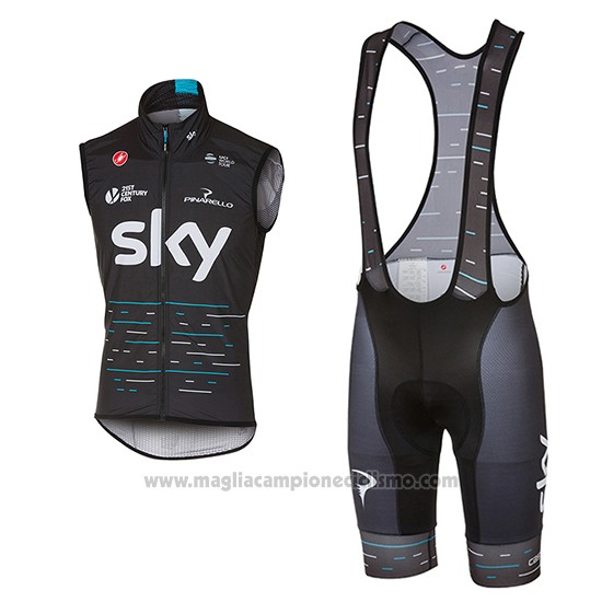 2017 Gilet Antivento Sky Blu e Nero