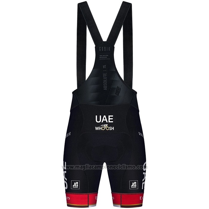 2021 Gilet Antivento UAE Bianco Rosso Manica Corta e Salopette