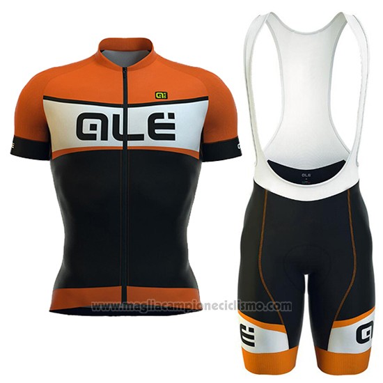 2016 Abbigliamento Ciclismo ALE Nero e Arancione Manica Corta e