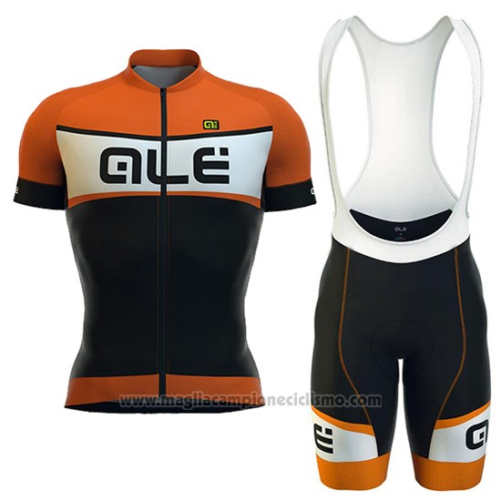 2016 Abbigliamento Ciclismo ALE Nero e Arancione Manica Corta e Salopette