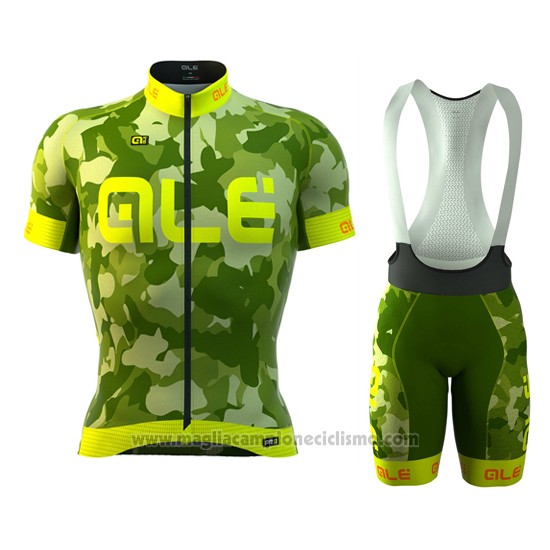 2016 Abbigliamento Ciclismo ALE Verde e Giallo Manica Corta e Salopette