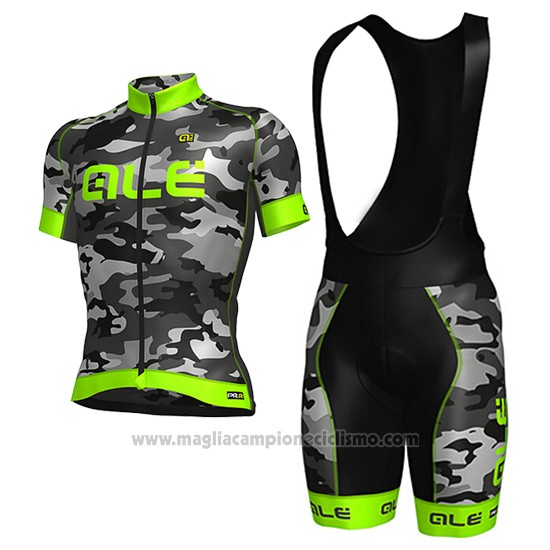 2017 Abbigliamento Ciclismo ALE Camuffamento e Verde Manica Corta e Salopette