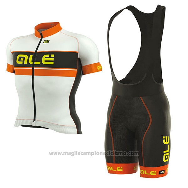 2017 Abbigliamento Ciclismo ALE Graphics Prr Bermuda Arancione e Bianco Manica Corta e Salopette