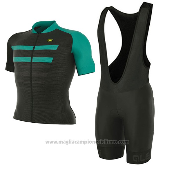 2017 Abbigliamento Ciclismo ALE Prr 2.0 Piuma Nero e Azzurro Manica Corta e Salopette