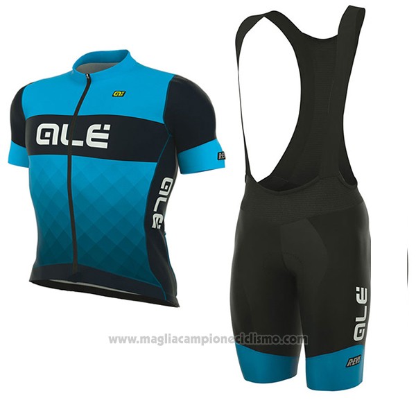 2017 Abbigliamento Ciclismo ALE R-ev1 Rumbles Blu Manica Corta e Salopette