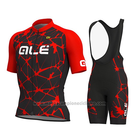 2019 Abbigliamento Ciclismo ALE Rosso Manica Corta e Salopette