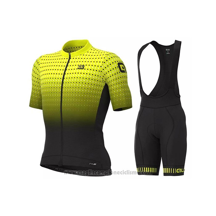 2021 Abbigliamento Ciclismo ALE Giallo Manica Corta e Salopette(6)