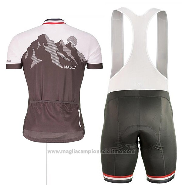 2017 Abbigliamento Ciclismo Maloja Marrone Manica Corta e Salopette