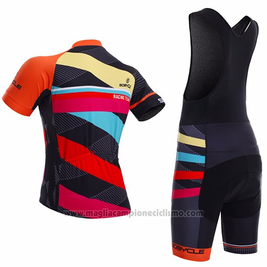 2017 Abbigliamento Ciclismo Sobycle Nero Manica Corta e Salopette