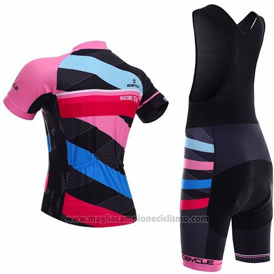 2017 Abbigliamento Ciclismo Sobycle Nero Manica Corta e Salopette