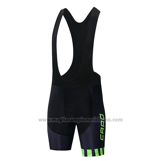 2018 Abbigliamento Ciclismo Capo Nero Verde Manica Corta e Salopette