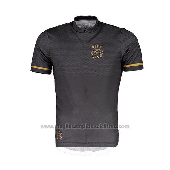 2018 Abbigliamento Ciclismo Maloja PushbikersM Nero Giallo Manica Corta e Salopette