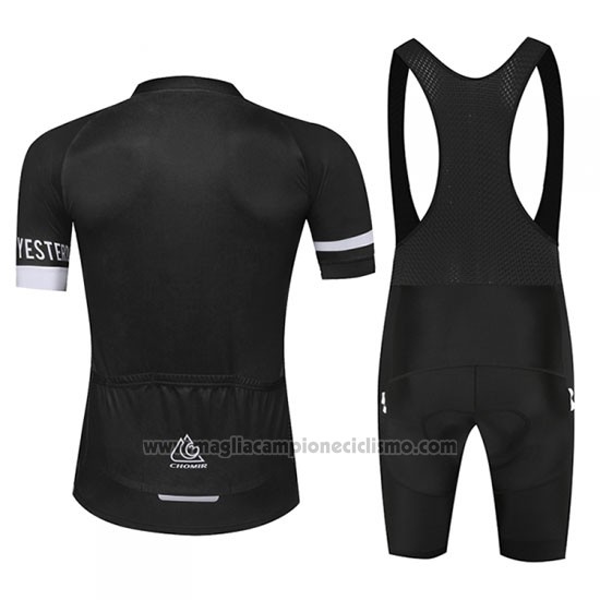 2019 Abbigliamento Ciclismo Chomir Nero Manica Corta e Salopette