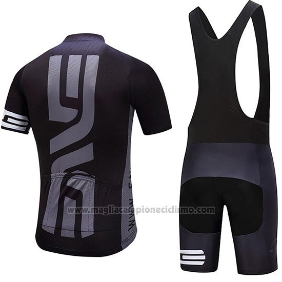 2019 Abbigliamento Ciclismo DNA Nero Manica Corta e Salopette