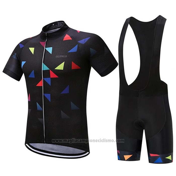 2020 Abbigliamento Ciclismo Algrita Nero Manica Corta e Salopette
