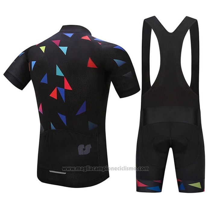 2020 Abbigliamento Ciclismo Algrita Nero Manica Corta e Salopette