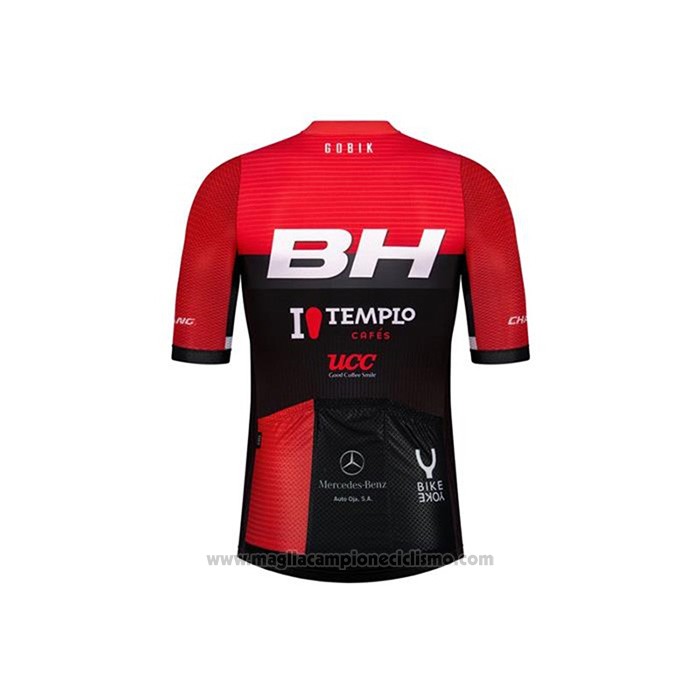 2020 Abbigliamento Ciclismo BH Templo Cafes UCC Nero Rosso Manica Corta e Salopette