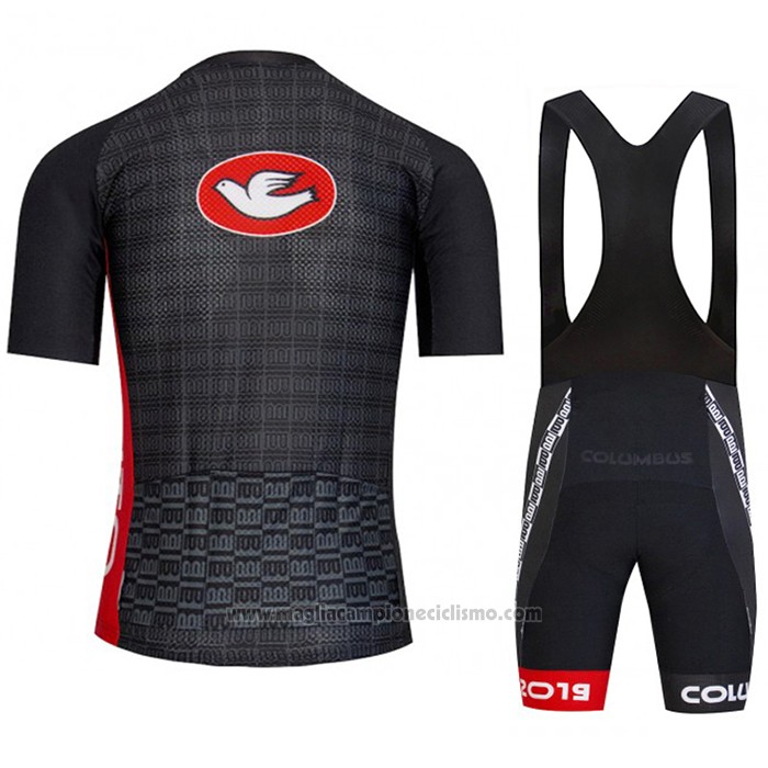 2020 Abbigliamento Ciclismo Columbus Nero Manica Corta e Salopette