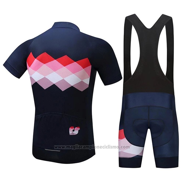 2020 Abbigliamento Ciclismo Eddie Nero Rosso Manica Corta e Salopette