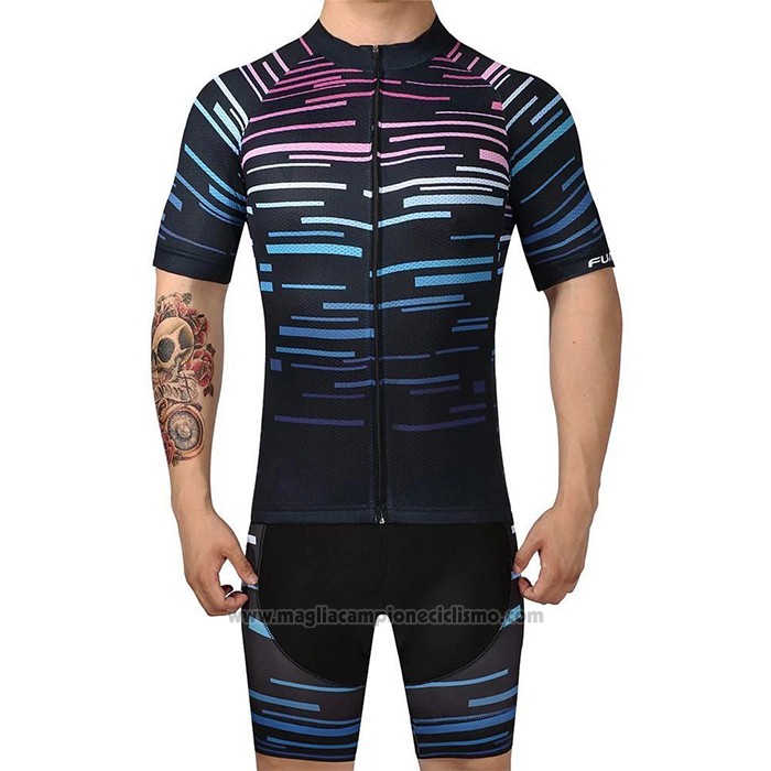 2020 Abbigliamento Ciclismo Octos Blu Manica Corta e Salopette