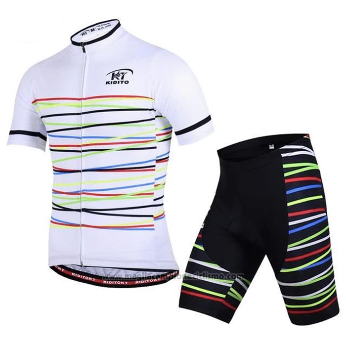2020 Abbigliamento Ciclismo Ripple Bianco Manica Corta e Salopette