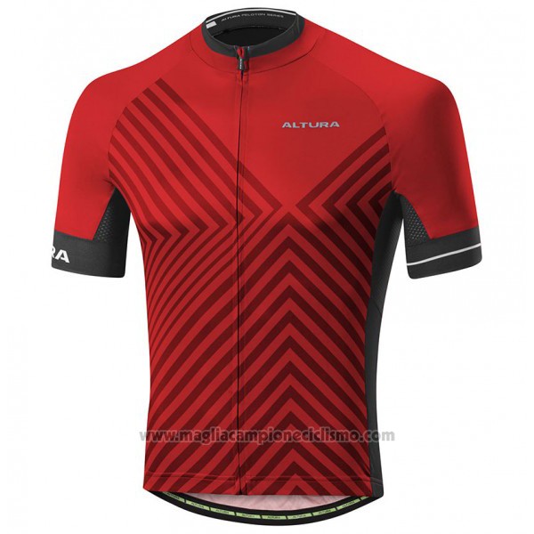 2017 Abbigliamento Ciclismo Altura Peloton Rosso Manica Corta e Salopette