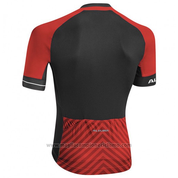 2017 Abbigliamento Ciclismo Altura Peloton Rosso Manica Corta e Salopette