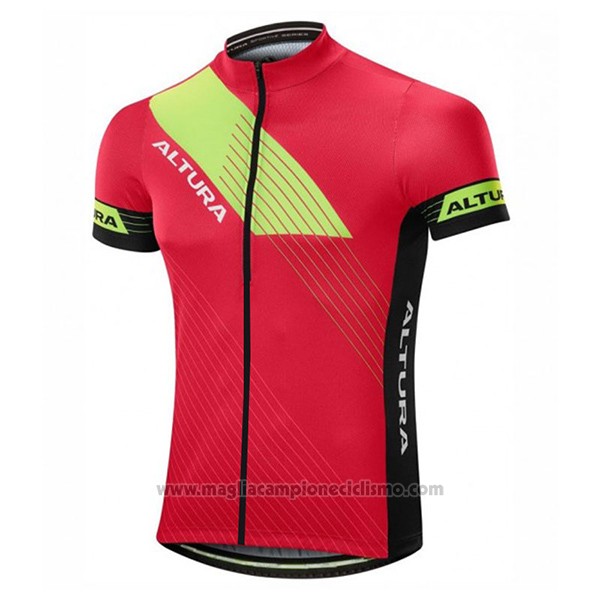 2017 Abbigliamento Ciclismo Altura Sportive Rosso Manica Corta e Salopette