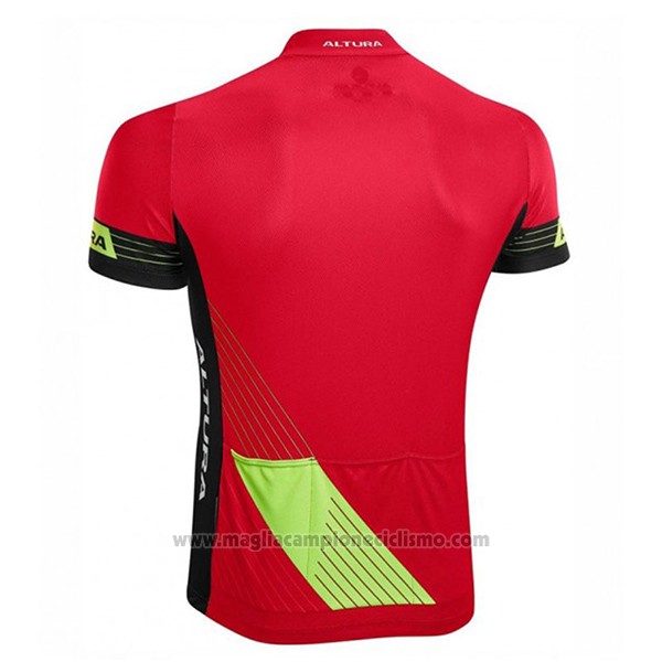 2017 Abbigliamento Ciclismo Altura Sportive Rosso Manica Corta e Salopette