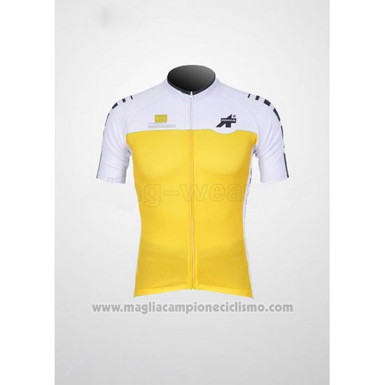 2011 Abbigliamento Ciclismo Assos Bianco e Giallo Manica Corta e Salopette
