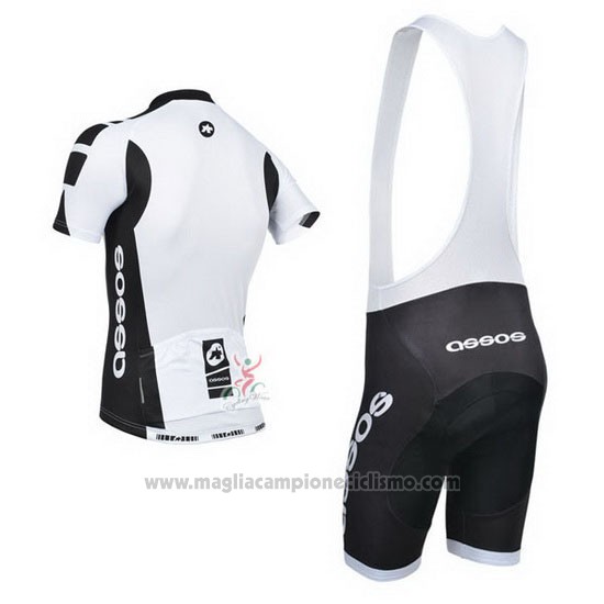 2014 Abbigliamento Ciclismo Assos Bianco e Nero Manica Corta e Salopette