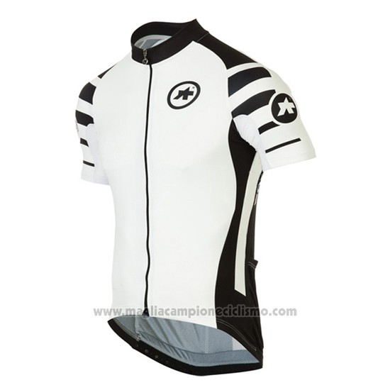 2016 Abbigliamento Ciclismo Assos Nero e Bianco Manica Corta e Salopette