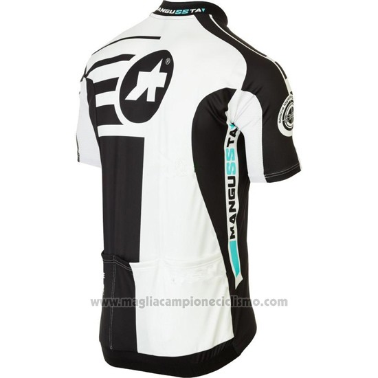 2016 Abbigliamento Ciclismo Assos Nero e Bianco Manica Corta e Salopette