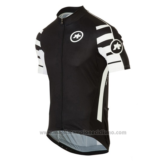 2016 Abbigliamento Ciclismo Assos Scuro Nero Manica Corta e Salopette
