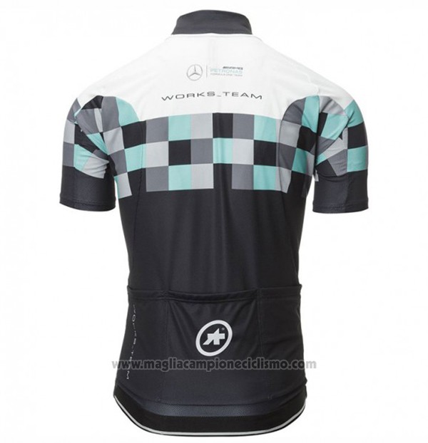2017 Abbigliamento Ciclismo Assos Nero Manica Corta e Salopette