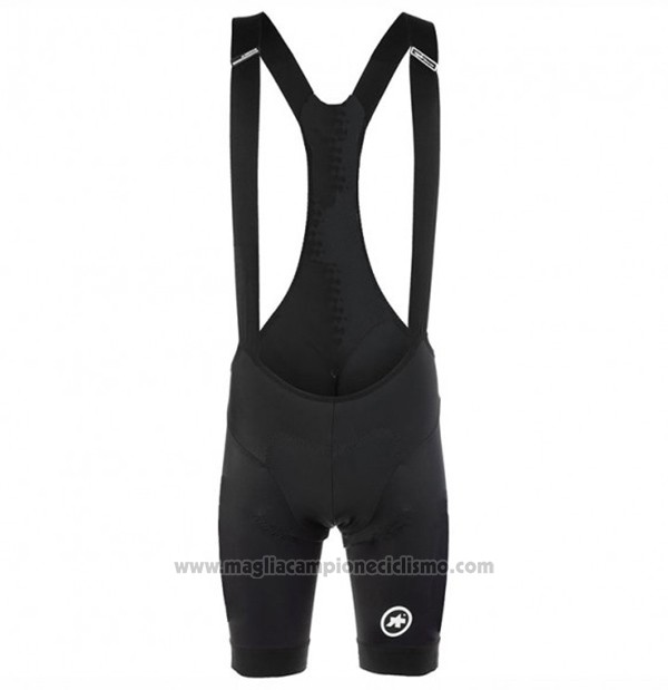 2017 Abbigliamento Ciclismo Assos Nero Manica Corta e Salopette