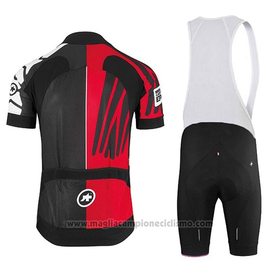 2018 Abbigliamento Ciclismo Assos SS.Capeepicxc Rosso Manica Corta e Salopette