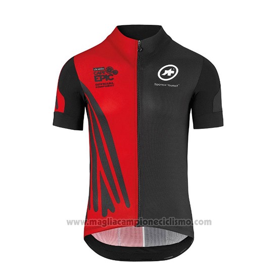 2018 Abbigliamento Ciclismo Assos SS.Capeepicxc Rosso Manica Corta e Salopette