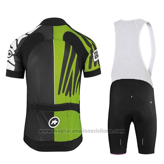 2018 Abbigliamento Ciclismo Assos SS.Capeepicxc Verde Manica Corta e Salopette