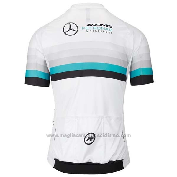2020 Abbigliamento Ciclismo Assos Bianco Blu Nero Manica Corta e Salopette