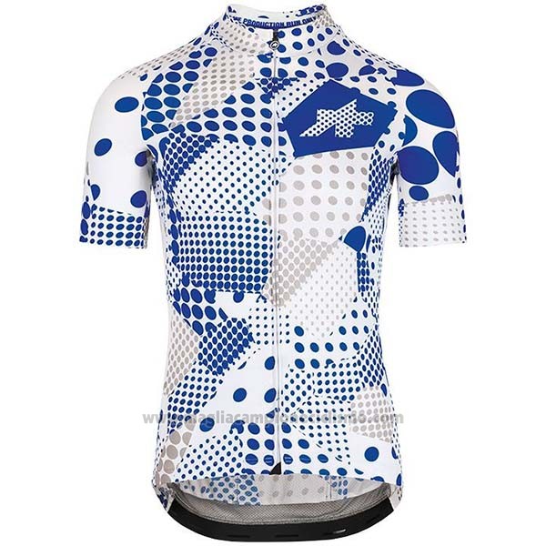 2020 Abbigliamento Ciclismo Assos Erlkoenig Blu Bianco Manica Corta e Salopette