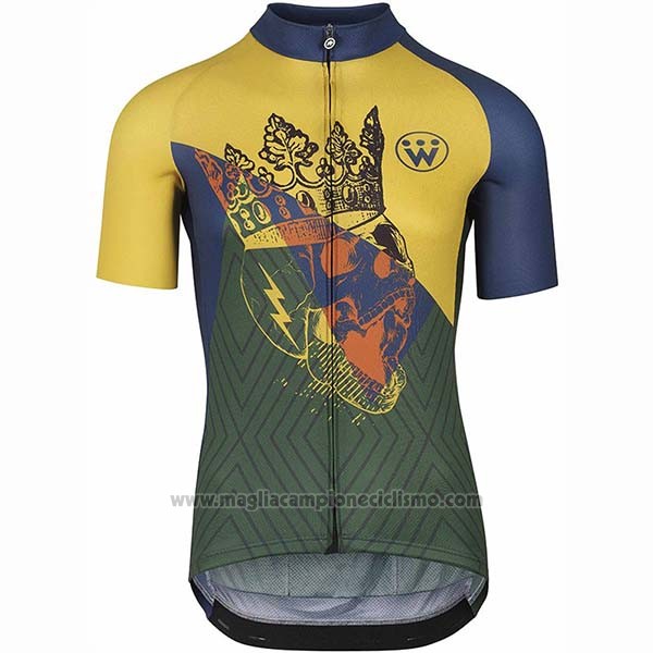 2020 Abbigliamento Ciclismo Assos Fastlane Wyndymilla Giallo Verde Manica Corta e Salopette