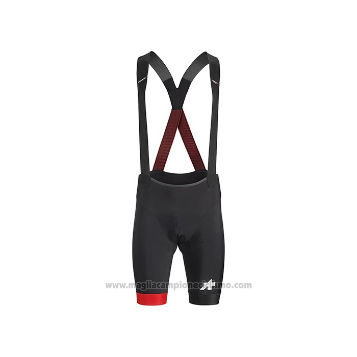 2021 Abbigliamento Ciclismo Assos Nero Bianco Rosso Manica Corta e Salopette