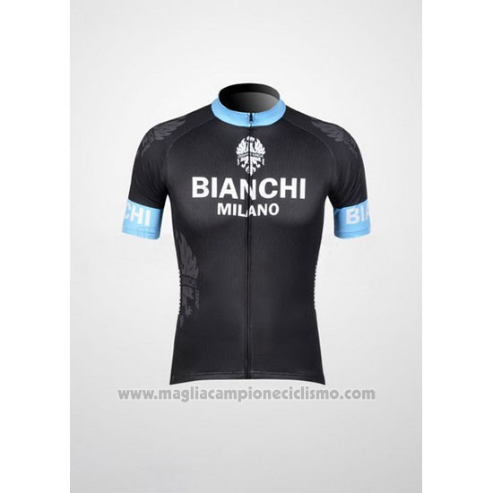 2012 Abbigliamento Ciclismo Bianchi Nero e Azzurro Manica Corta e Salopette